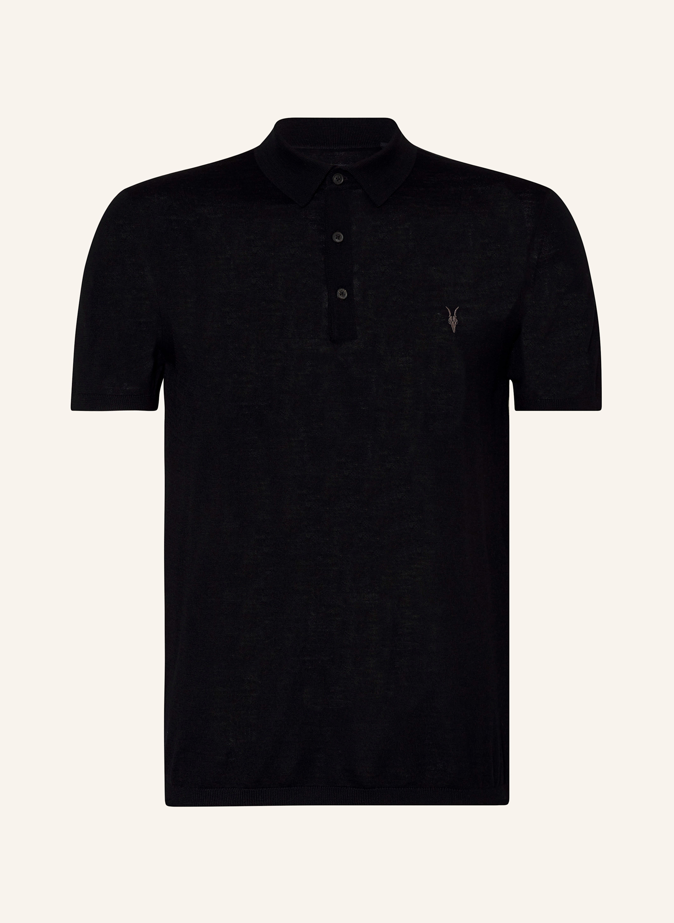 ALLSAINTS Strick-Poloshirt MODE MERINO aus Merinowolle