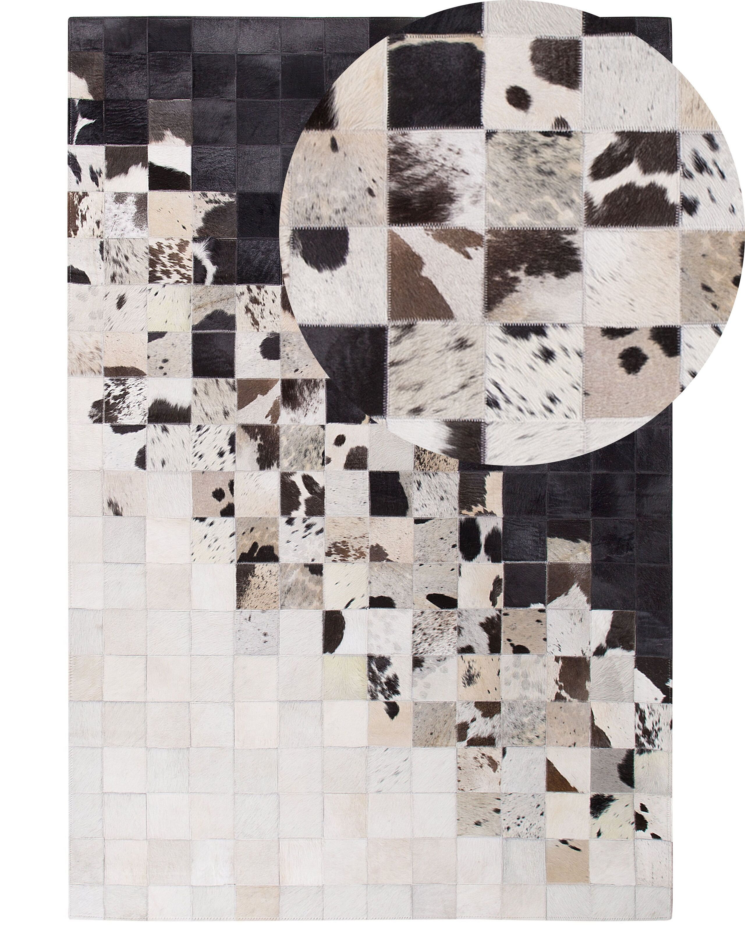 Dywan skóra bydlęca 140x200 cm czarno-biały