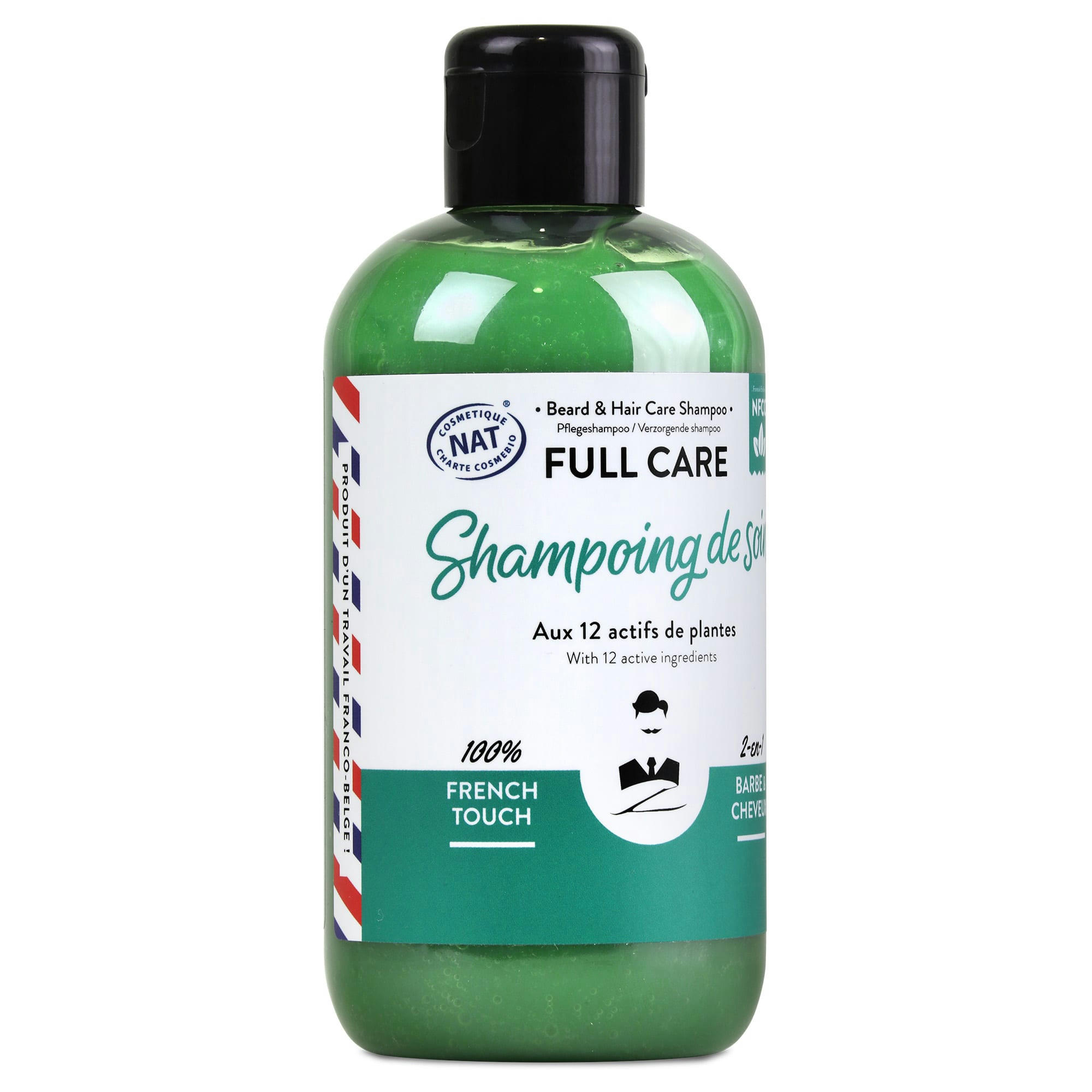 - FULL CARE - Shampoing de Soin Barbe & Cheveux pour Hommes 250mL