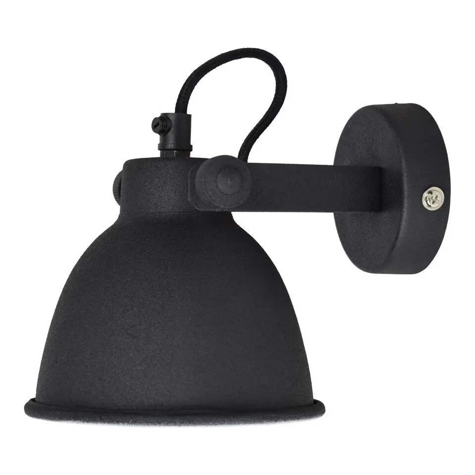 Wandlamp Industrial &Oslash;12cm vintage black
