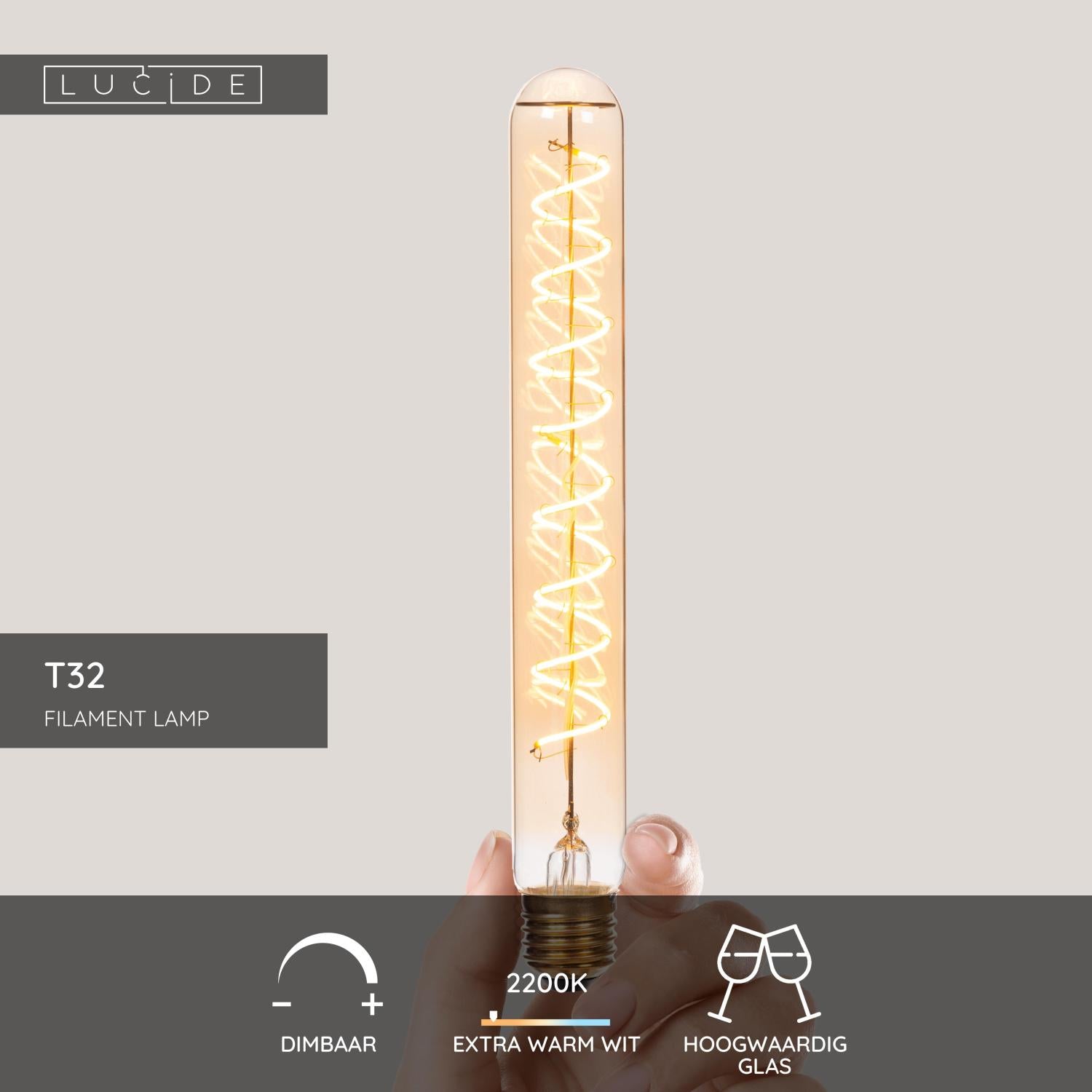 Lucide T32 Filament lamp - Amber