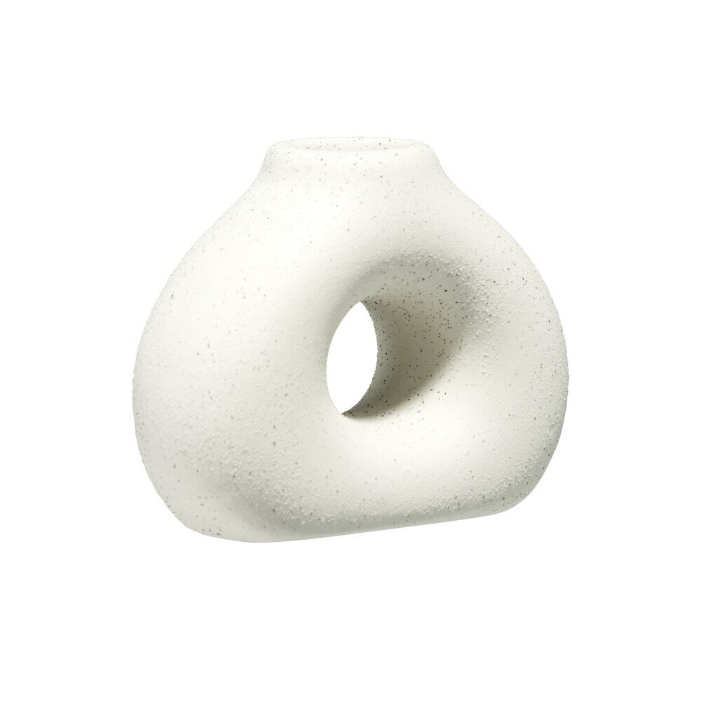Bougeoir céramique x3 forme donut 9x4xH7,5cm (3 modèles)
