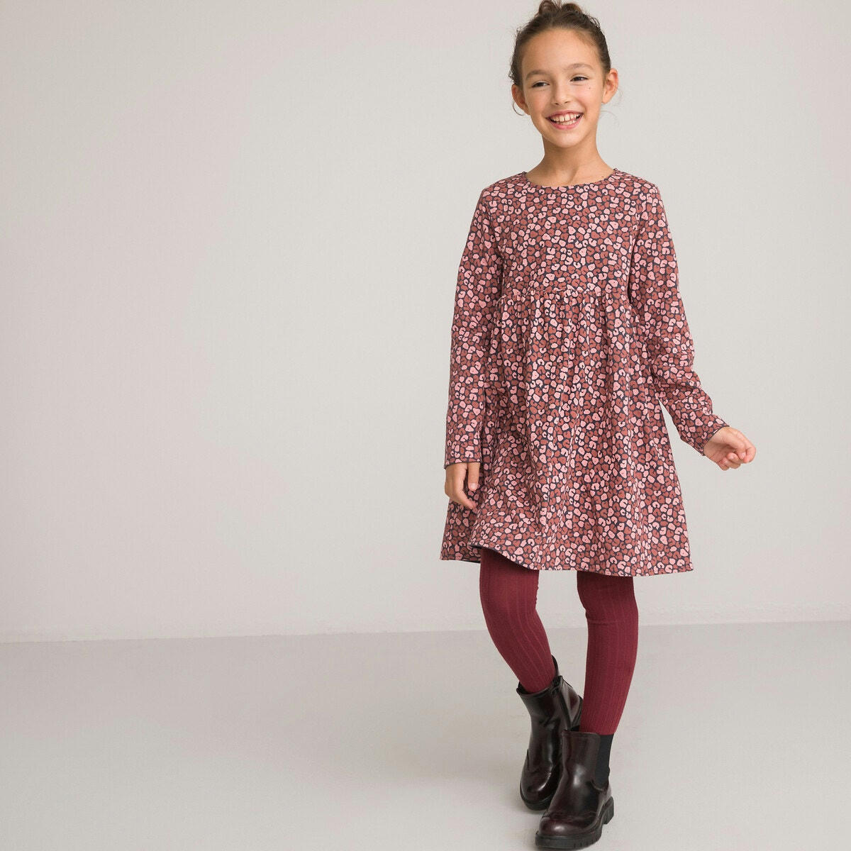 Robe réversible manches longues imprimé