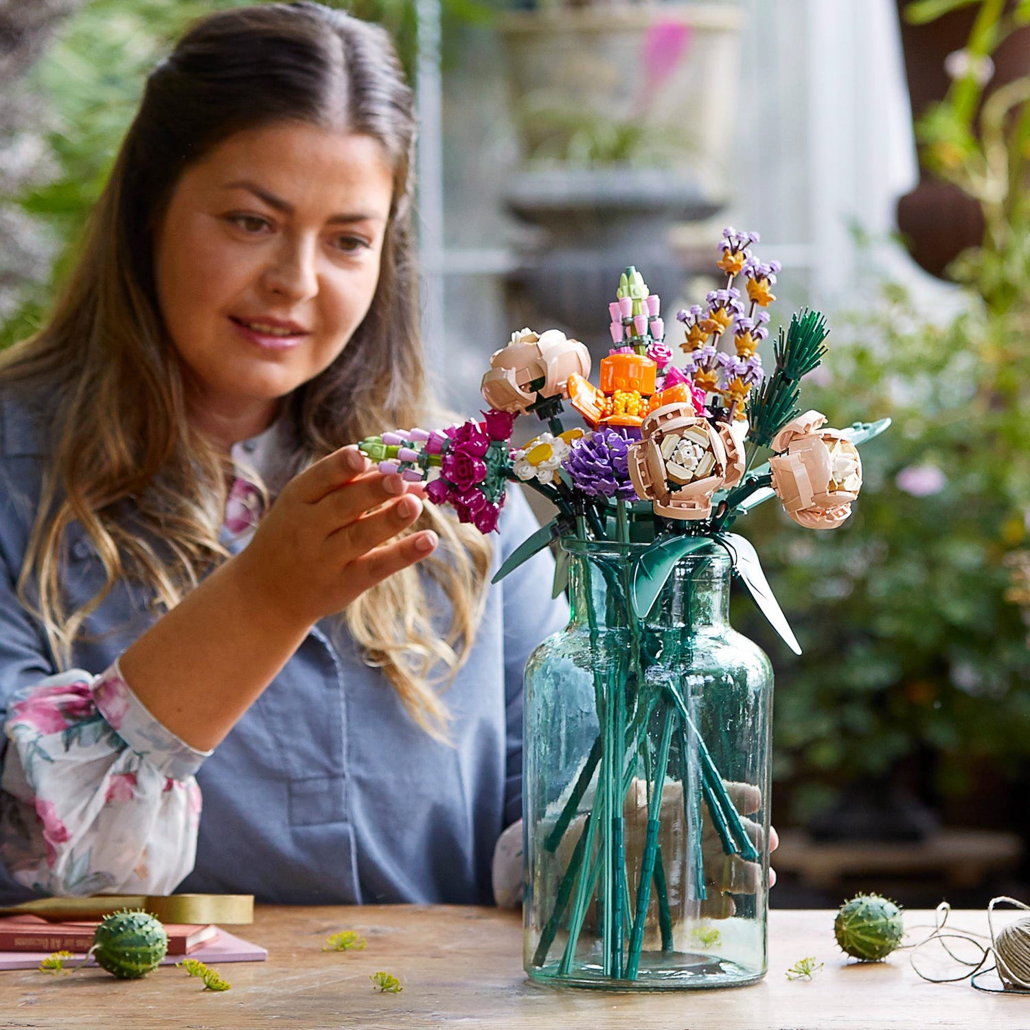 Bouquet fiori da costruire steli regolabili Lego Icons