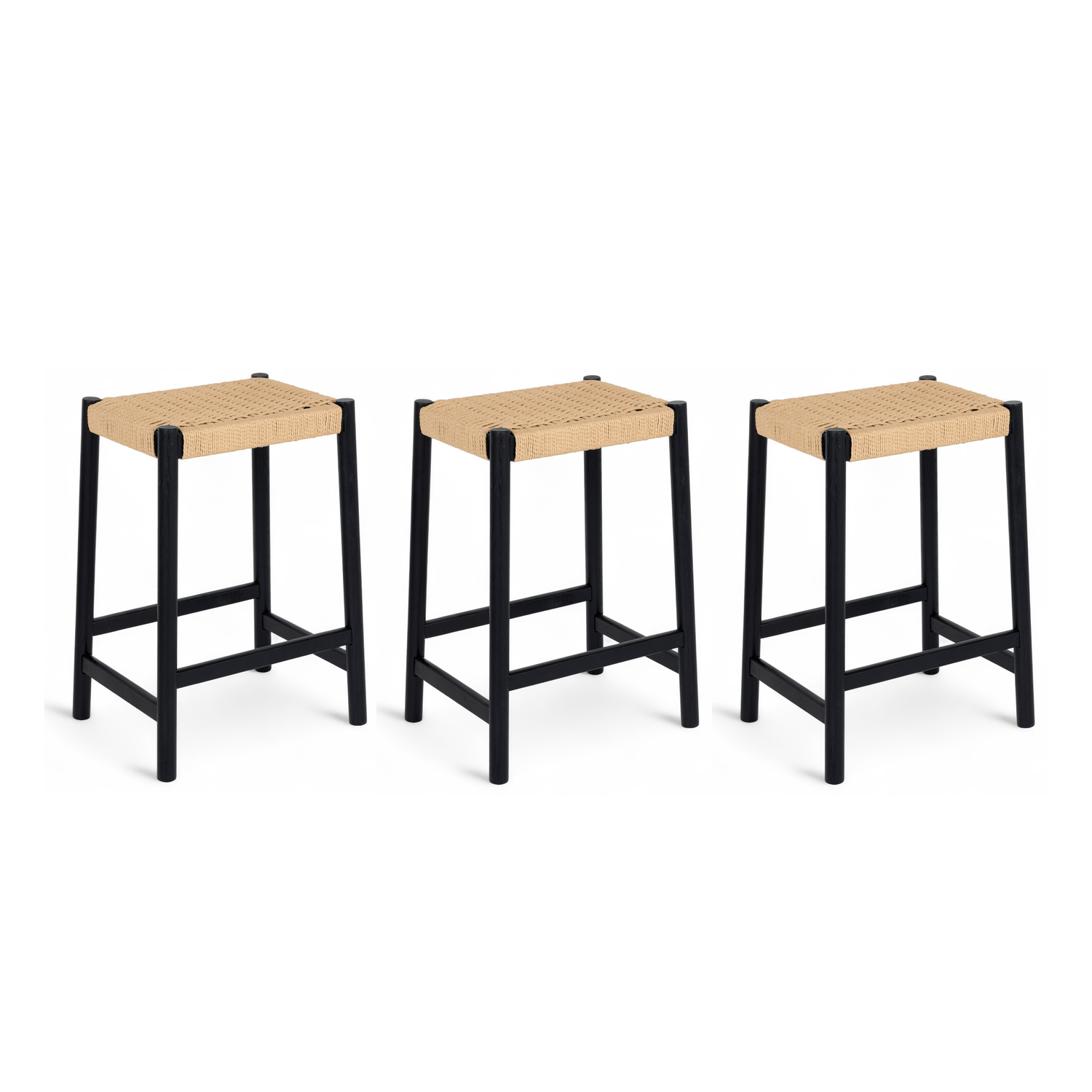 Furnhouse barkruk Ida - Zwart - Set van 3