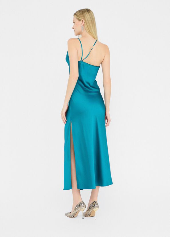 Abito lungo elegante in raso