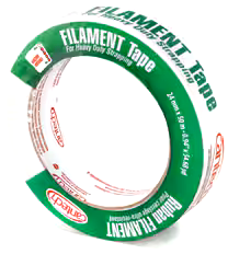 Cantech Multi-Purpose Heavy Duty Fiberglass Filament Strapping Tape White, 24-mm x 50-m