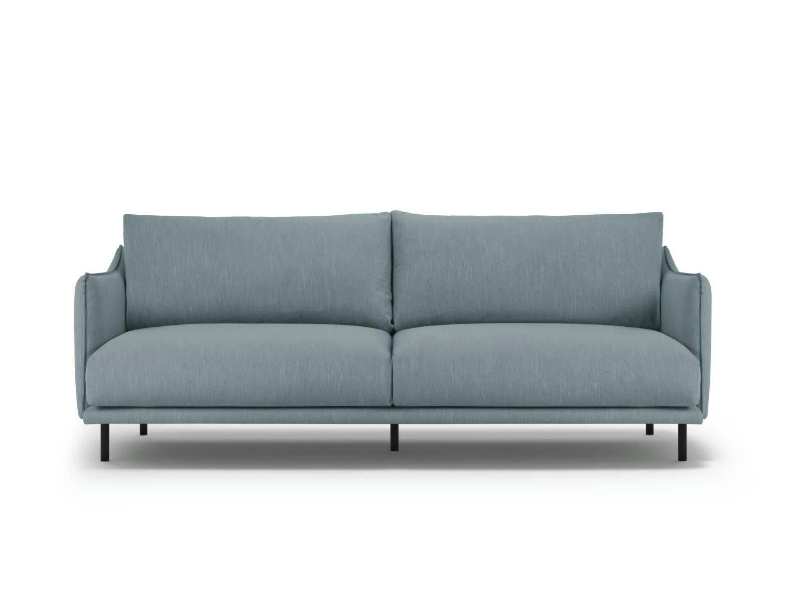 PARIS - Canapé 4 places en Tissu Structurel Bleu