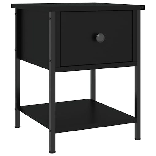 NNEVL Bedside Tables 2 pcs Black 34x35.5x45 cm Engineered Wood