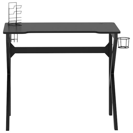 NNEVL Gaming Desk with K Shape Legs Black 90x60x75 cm