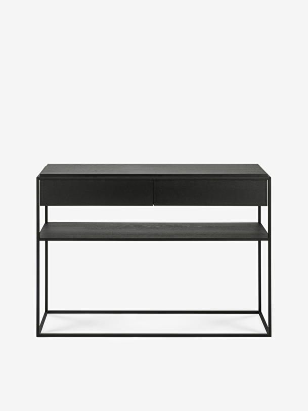 Console monolit 2 tiroirs - ethnicraft noir