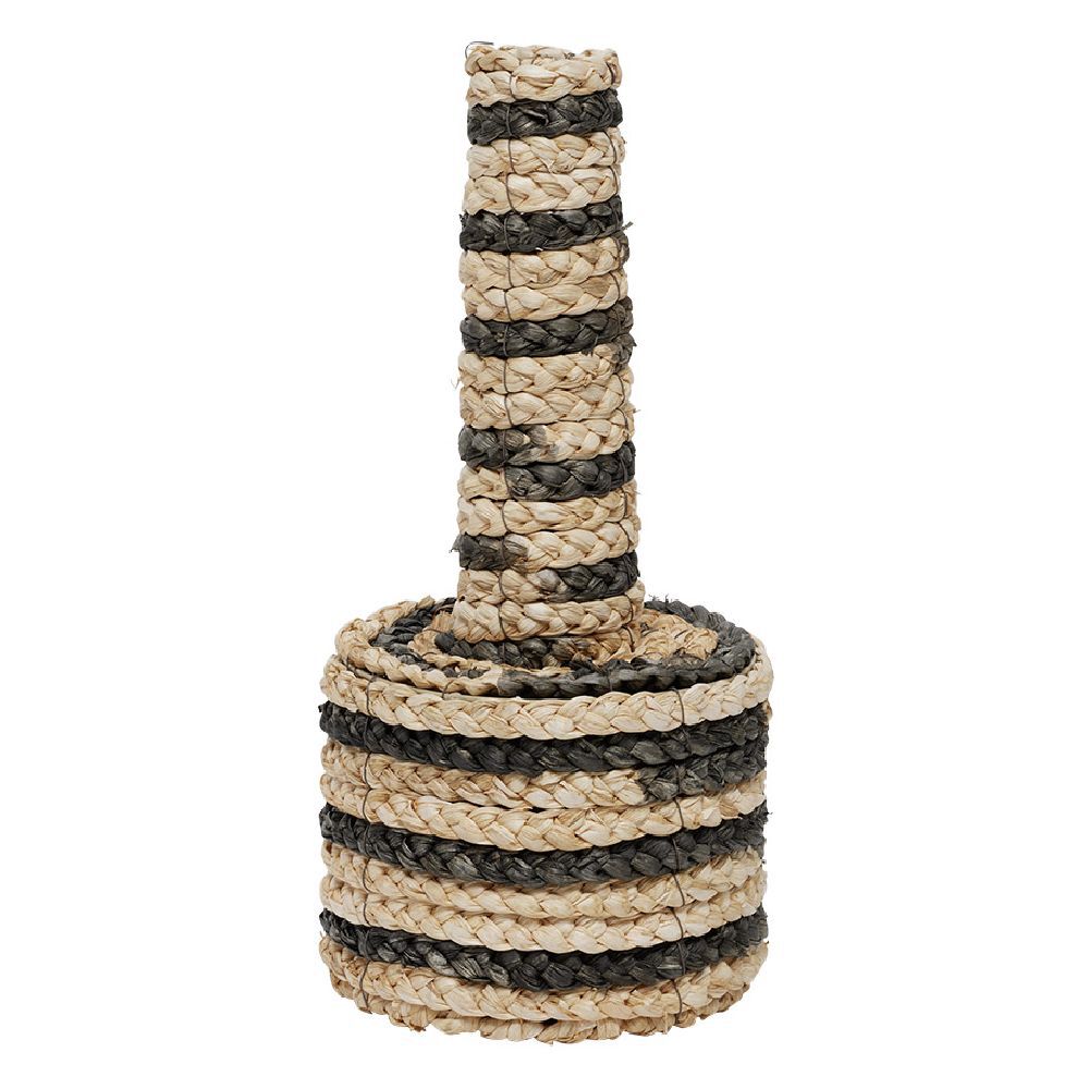 Vase rond osier noir et marron Ø26xH55cm