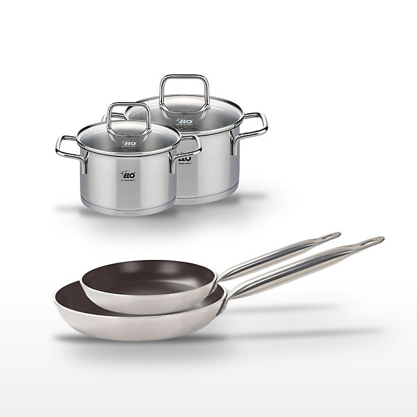 Lot Poêles 28/32 cm Elo Bistro Line et Faitouts 14/16 cm Elo Citrin