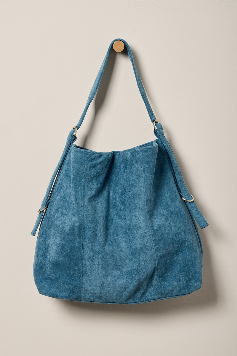 Nancy Suede Slouchy Tote Bag