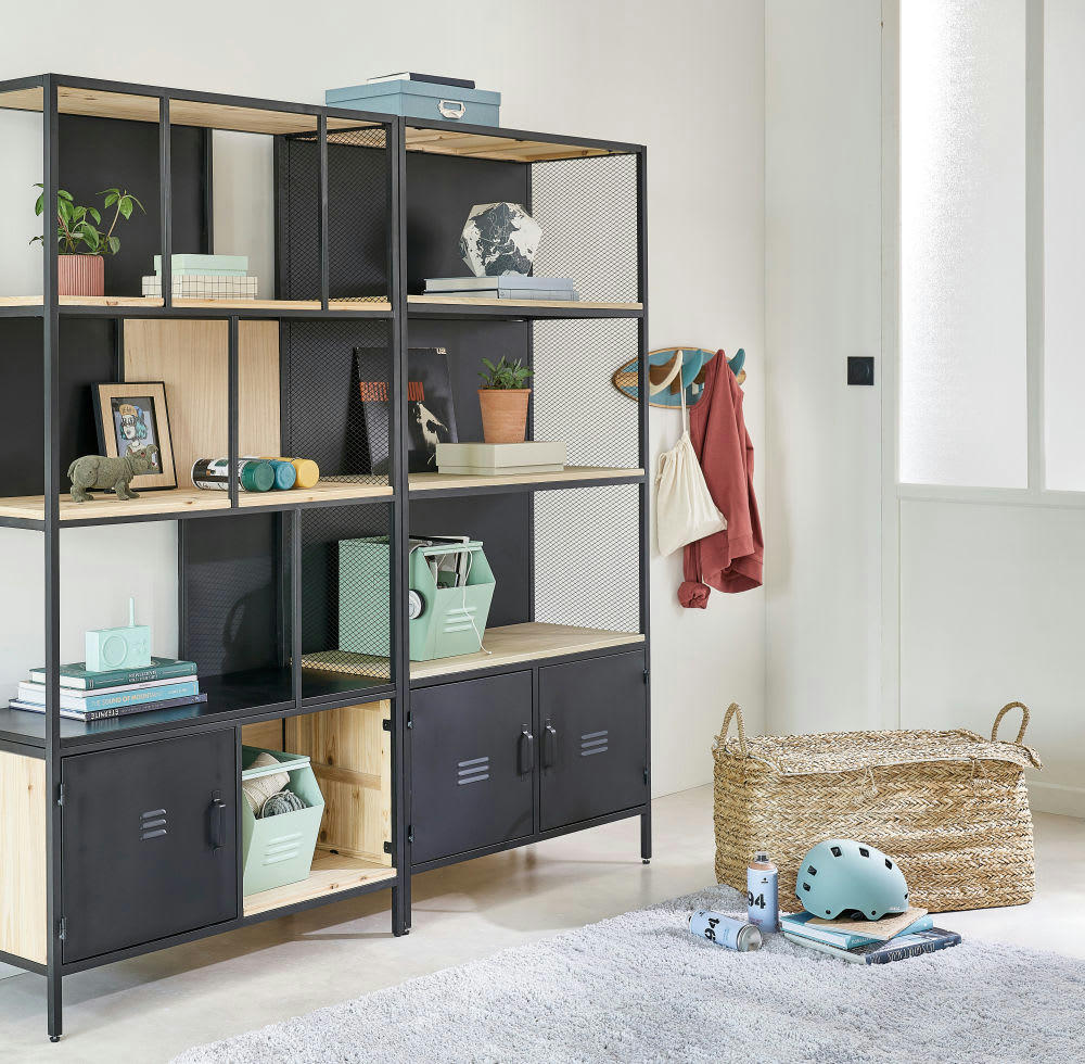 Surfing - Patère 4 crochets bleue