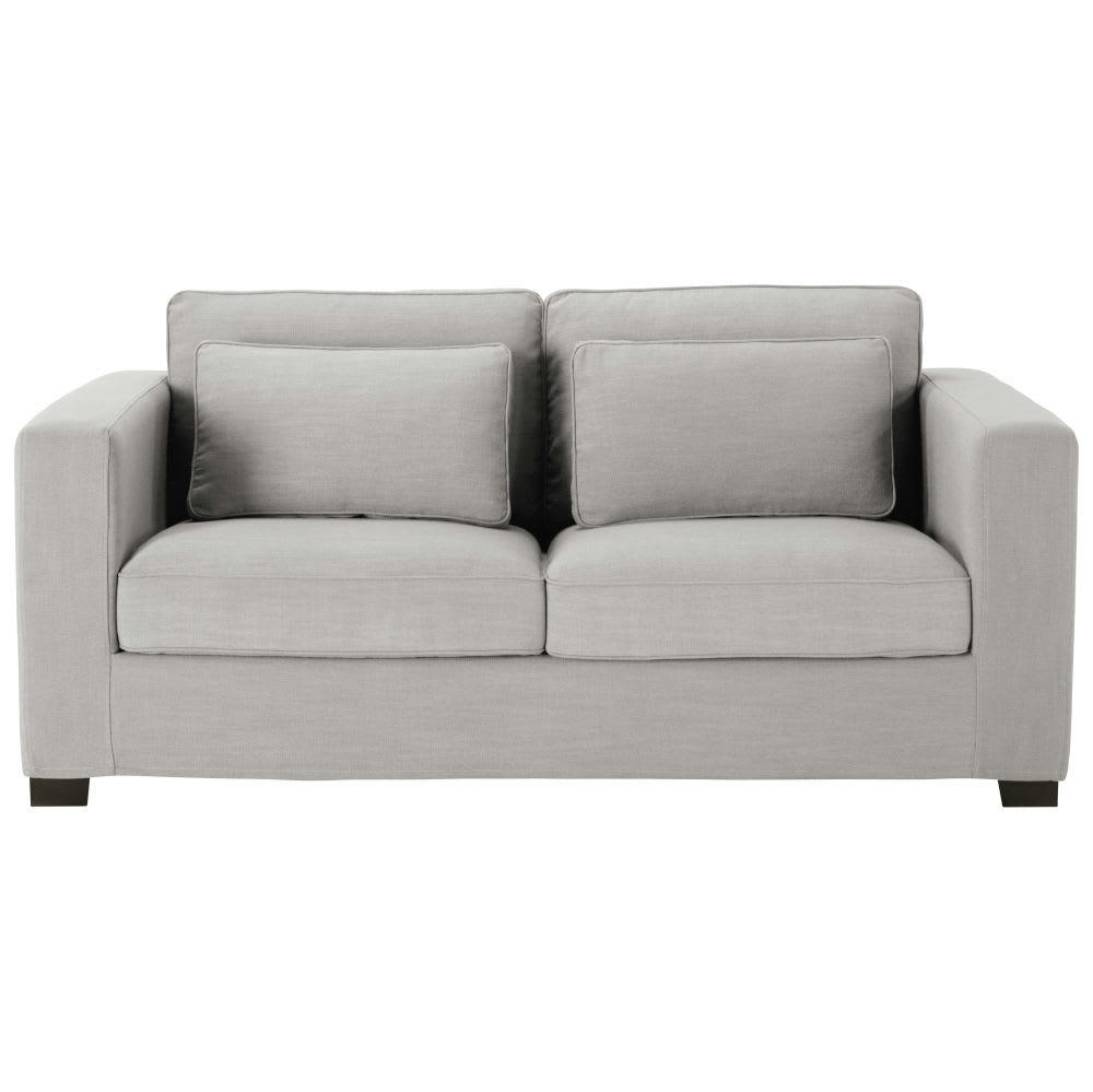 Milano - Canapé convertible 3 places gris clair, matelas 12 cm