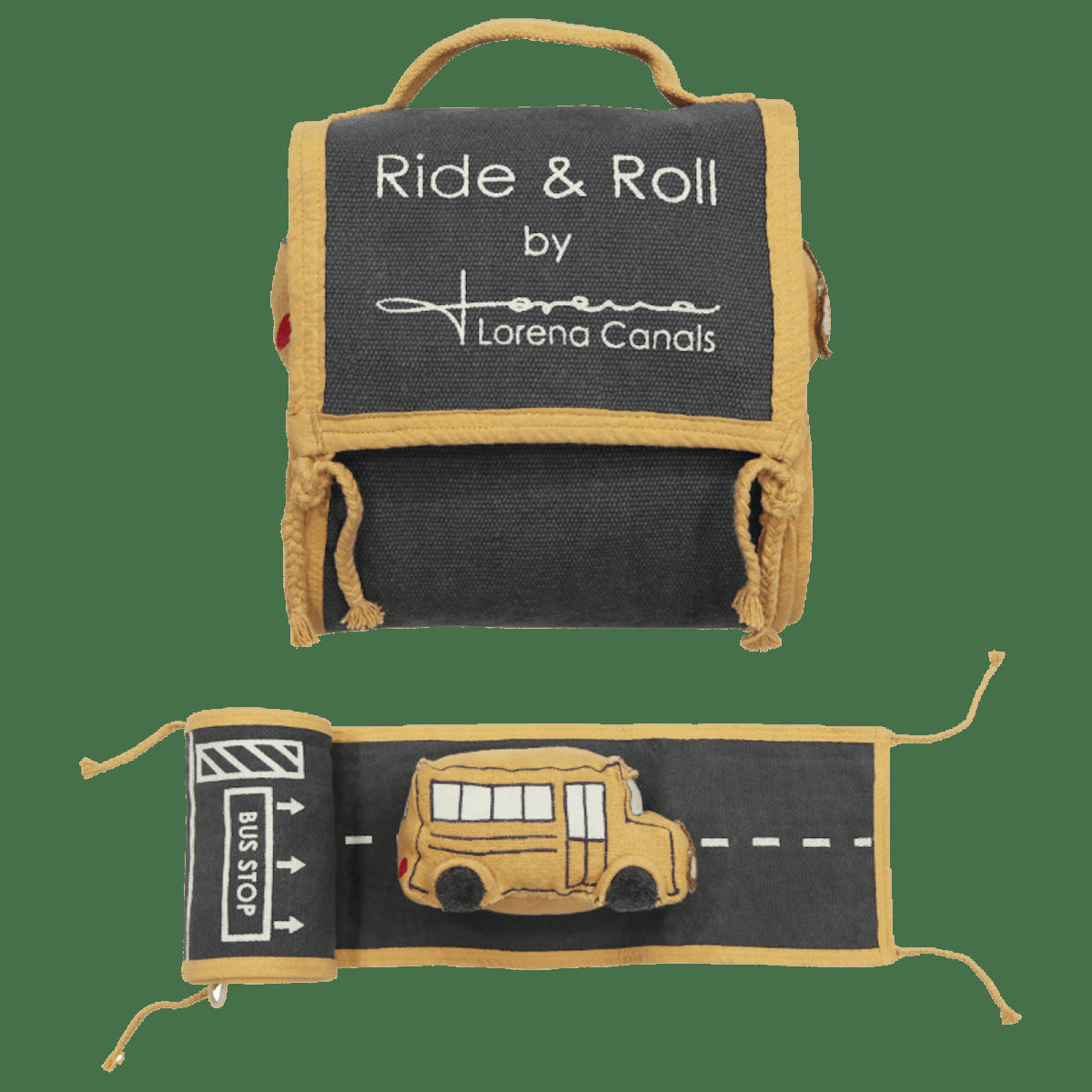 RIDE & ROLL - Jeu tissu ROLL SCHOOL BUS gris