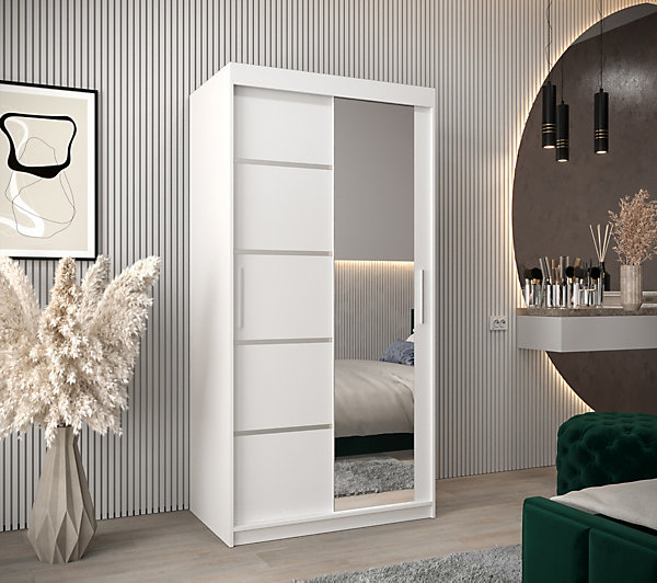 Armoire Verona 2 a portes coulissantes H. 200 x L. 100 x P. 62 2 portes