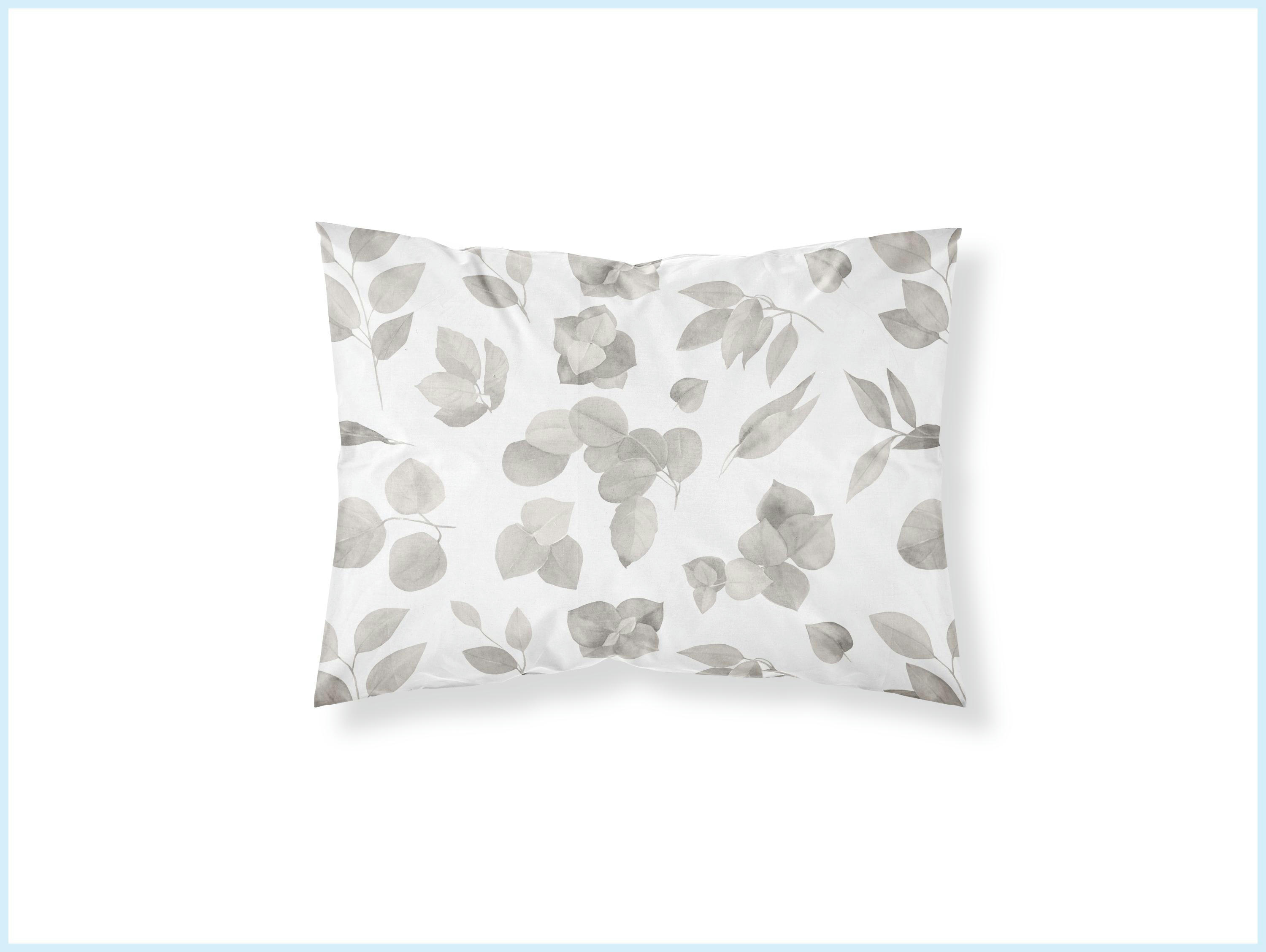 - Taie d'oreiller 100% coton 1 pièce imprimé de feuilles 80 x 80