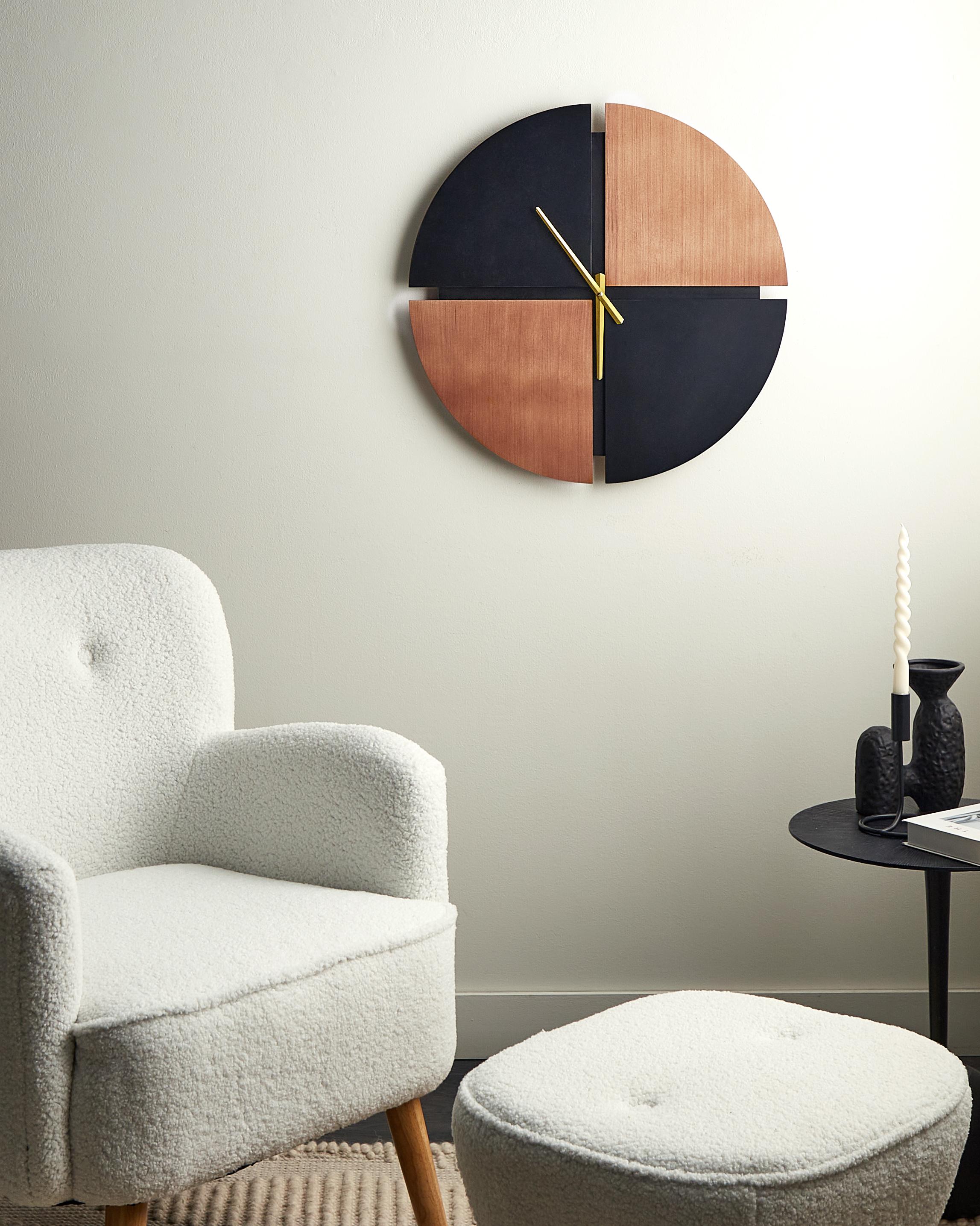 Wall Clock ARAMON 60 cm Brown/ Black