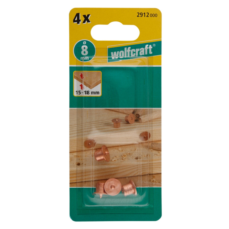 Centreur pour cheville Ø 8 mm 4 pièces WOLFCRAFT