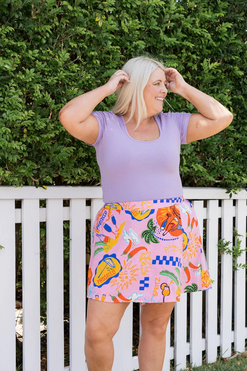 Billi Rib Tee in Lavender