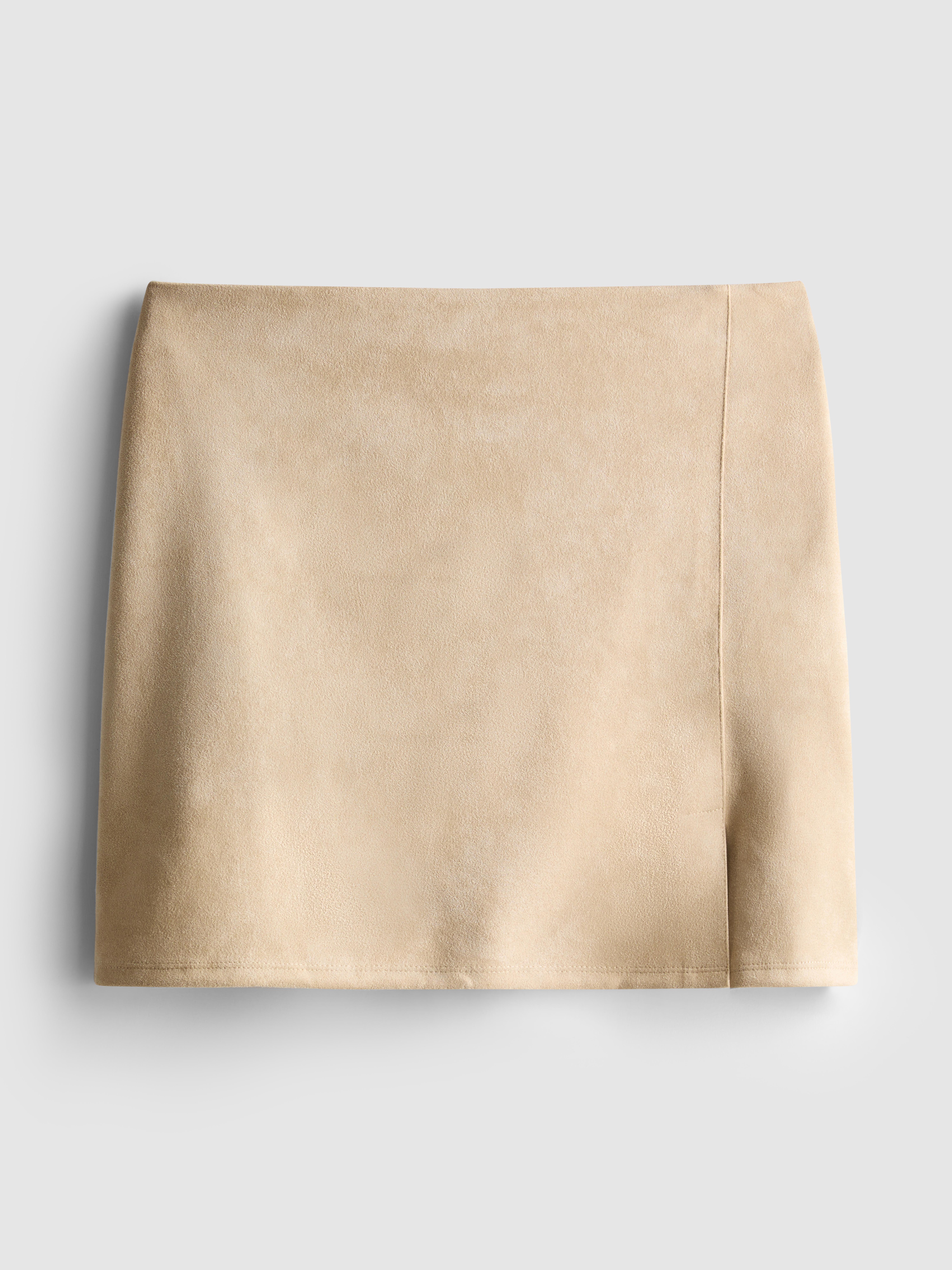 Faux Suede Mini Skirt