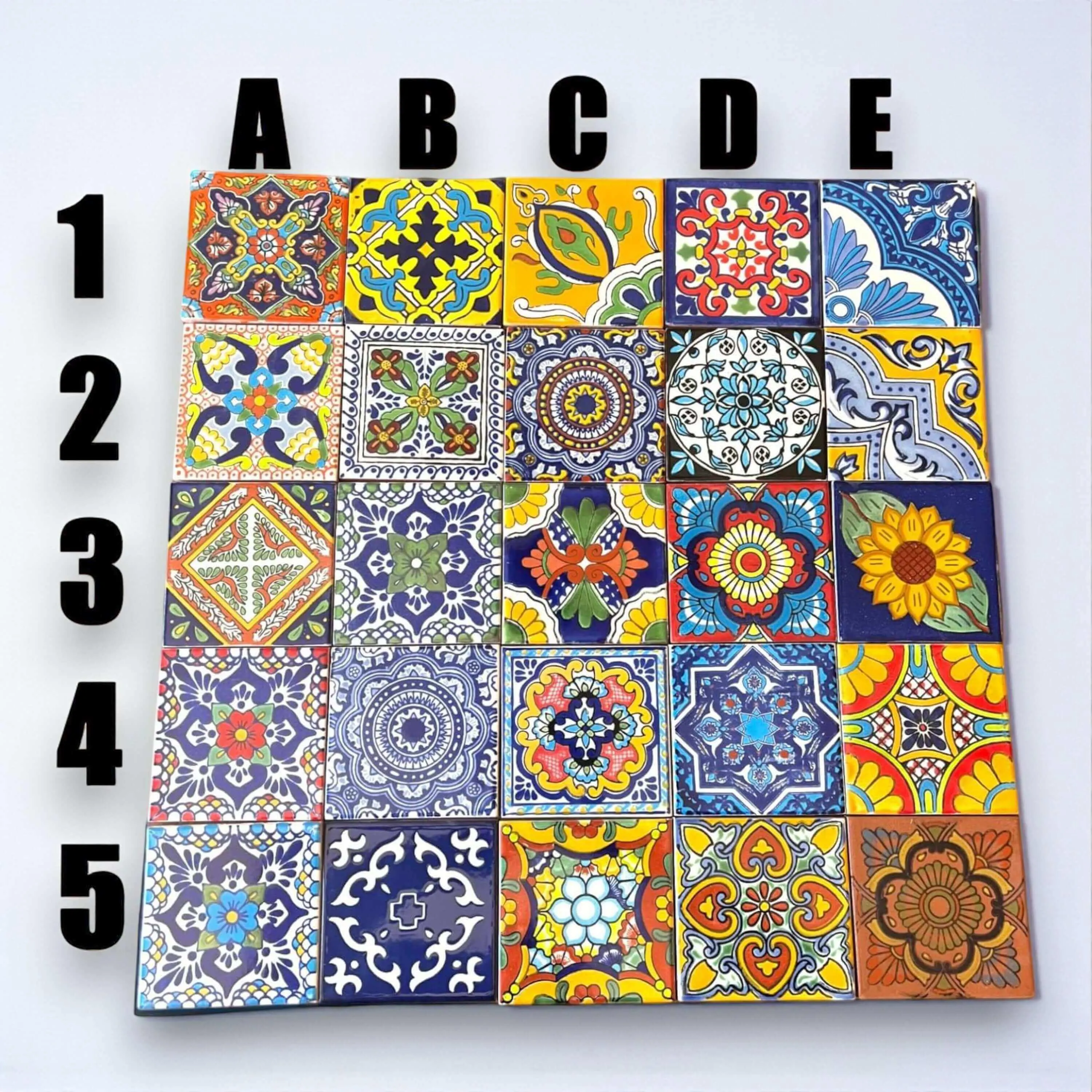 Handmade Talavera Tile Serving Tray | Mexican Wooden Tray