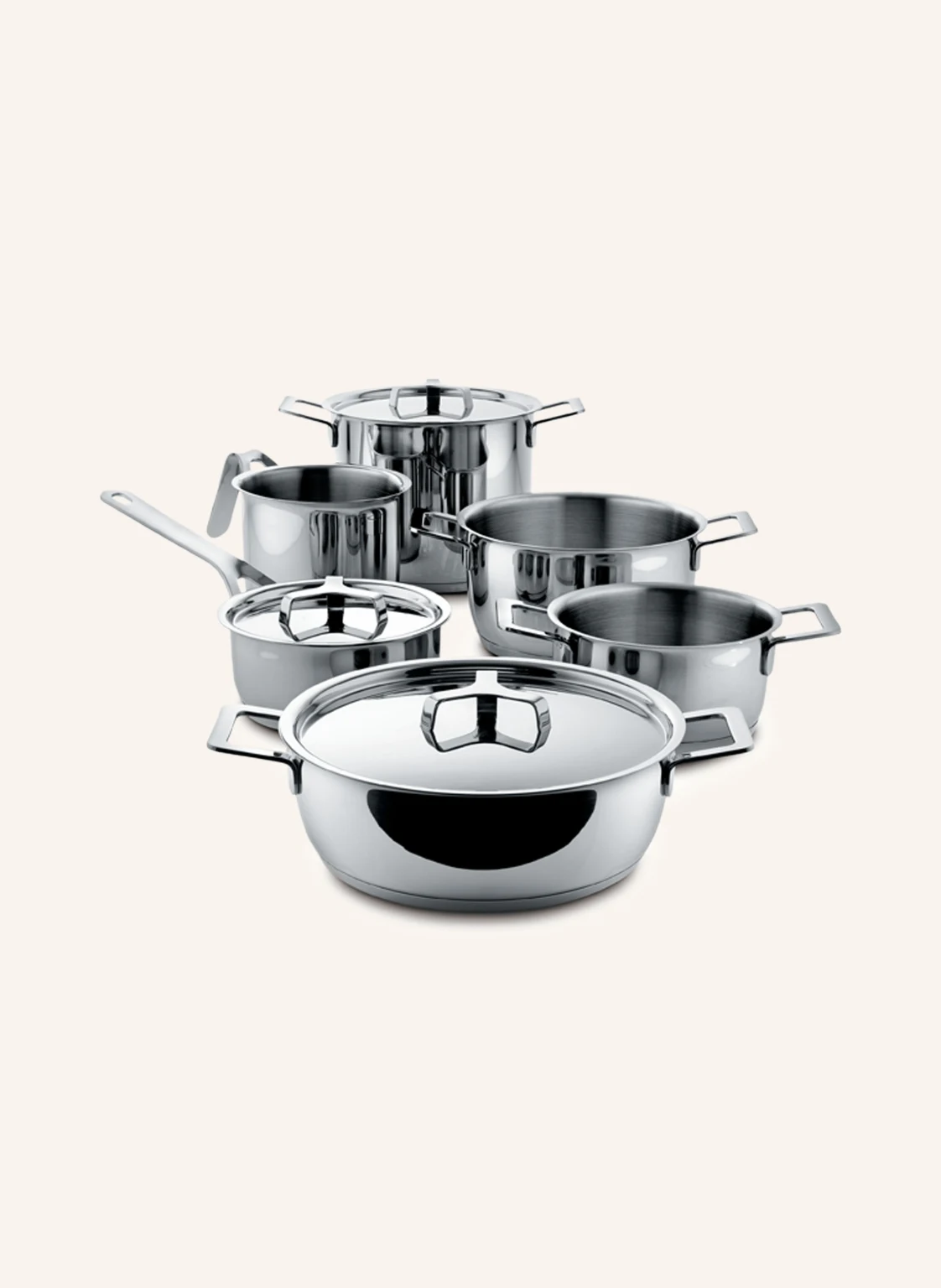 ALESSI 9-tlg. Kochgeschirr-Set POTS&PANS