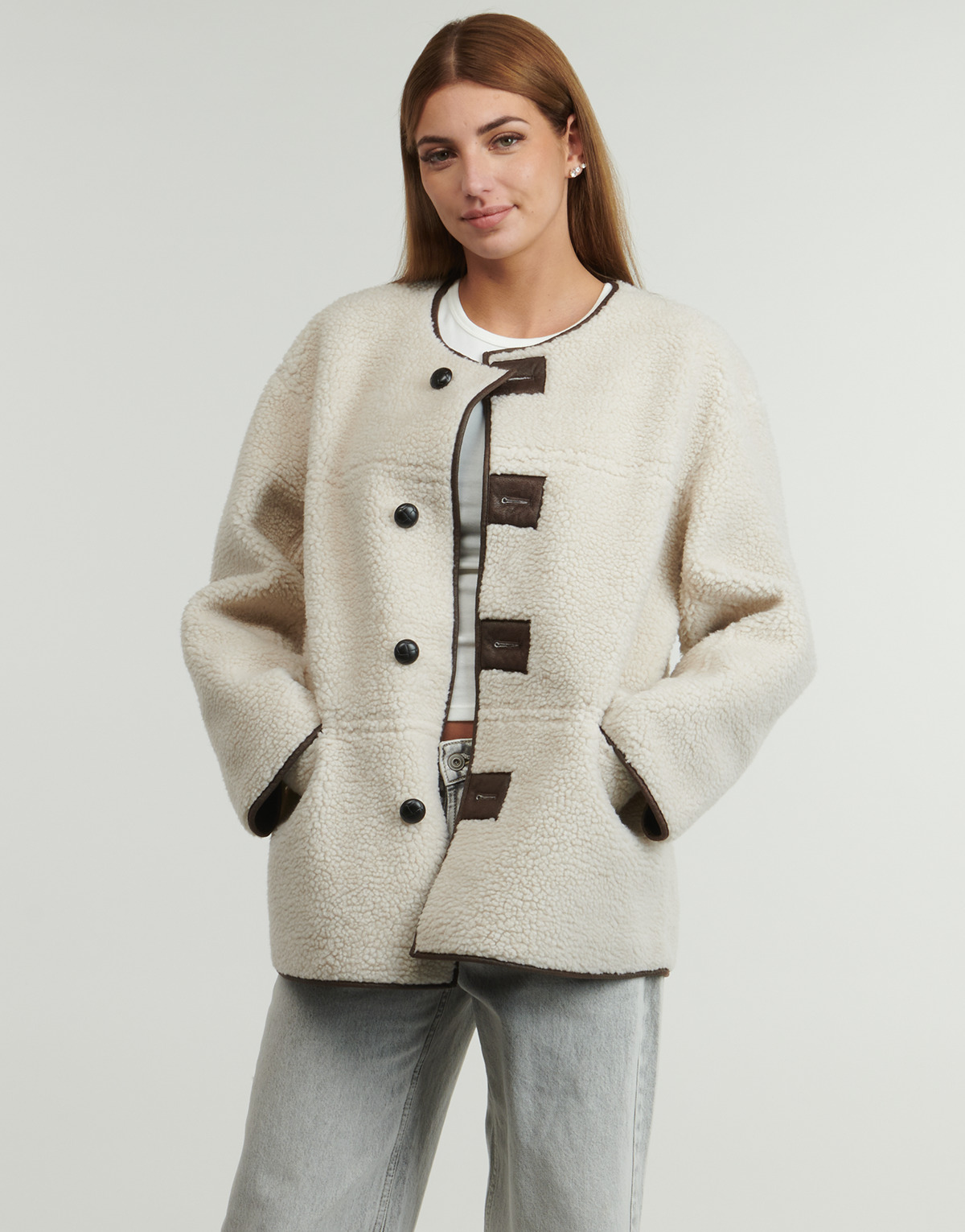 Pieces - PCJULIE REVERSIBLE - Beige / Brown