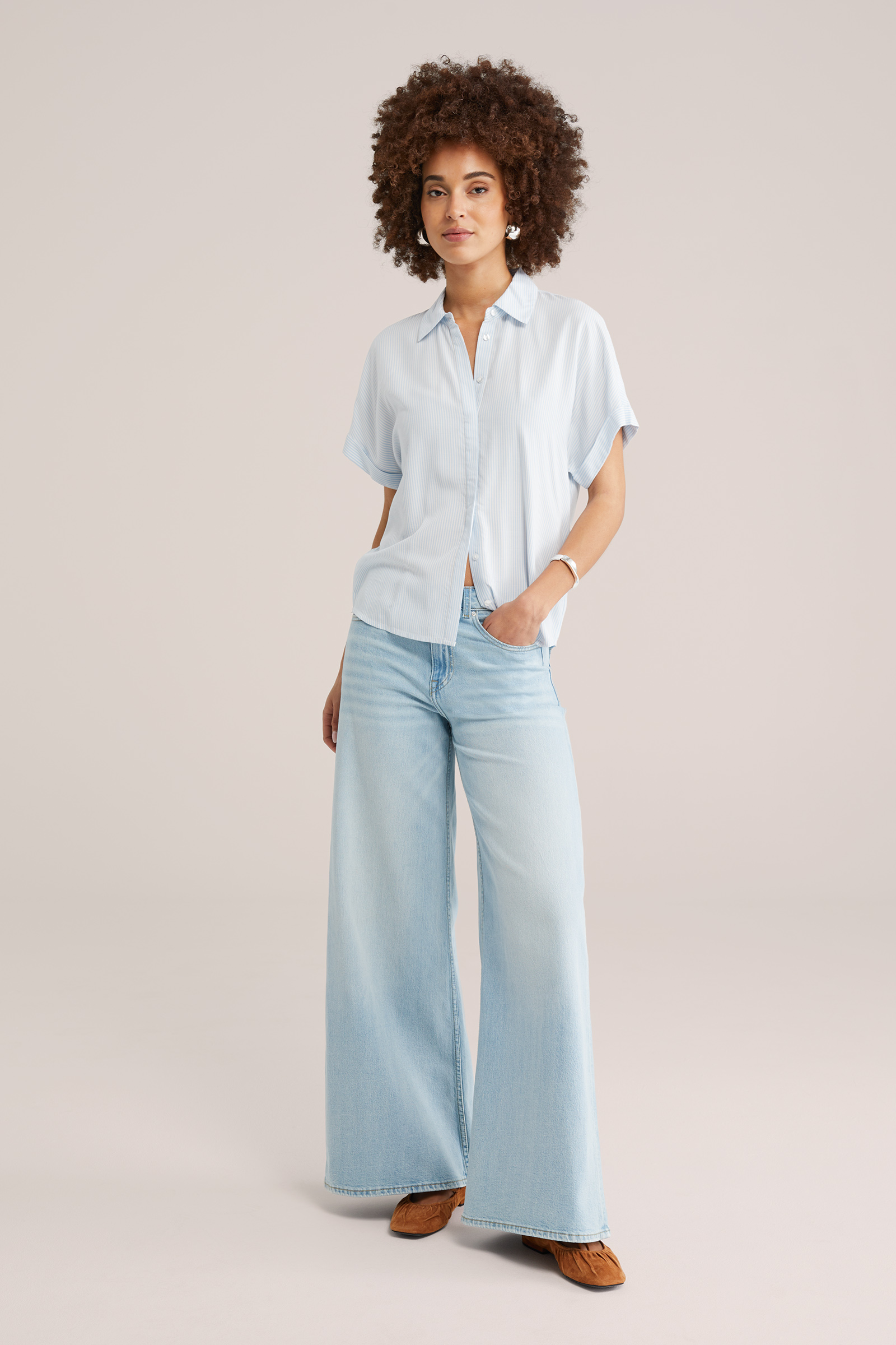 Dames gestreepte blouse