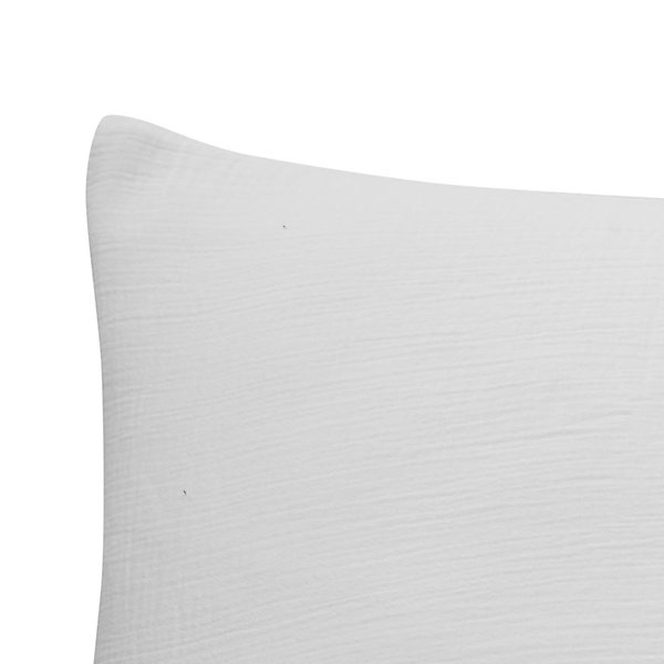 Lot de 2 taies d'oreiller en gaze de coton Blanc 50x70 cm LOFT
