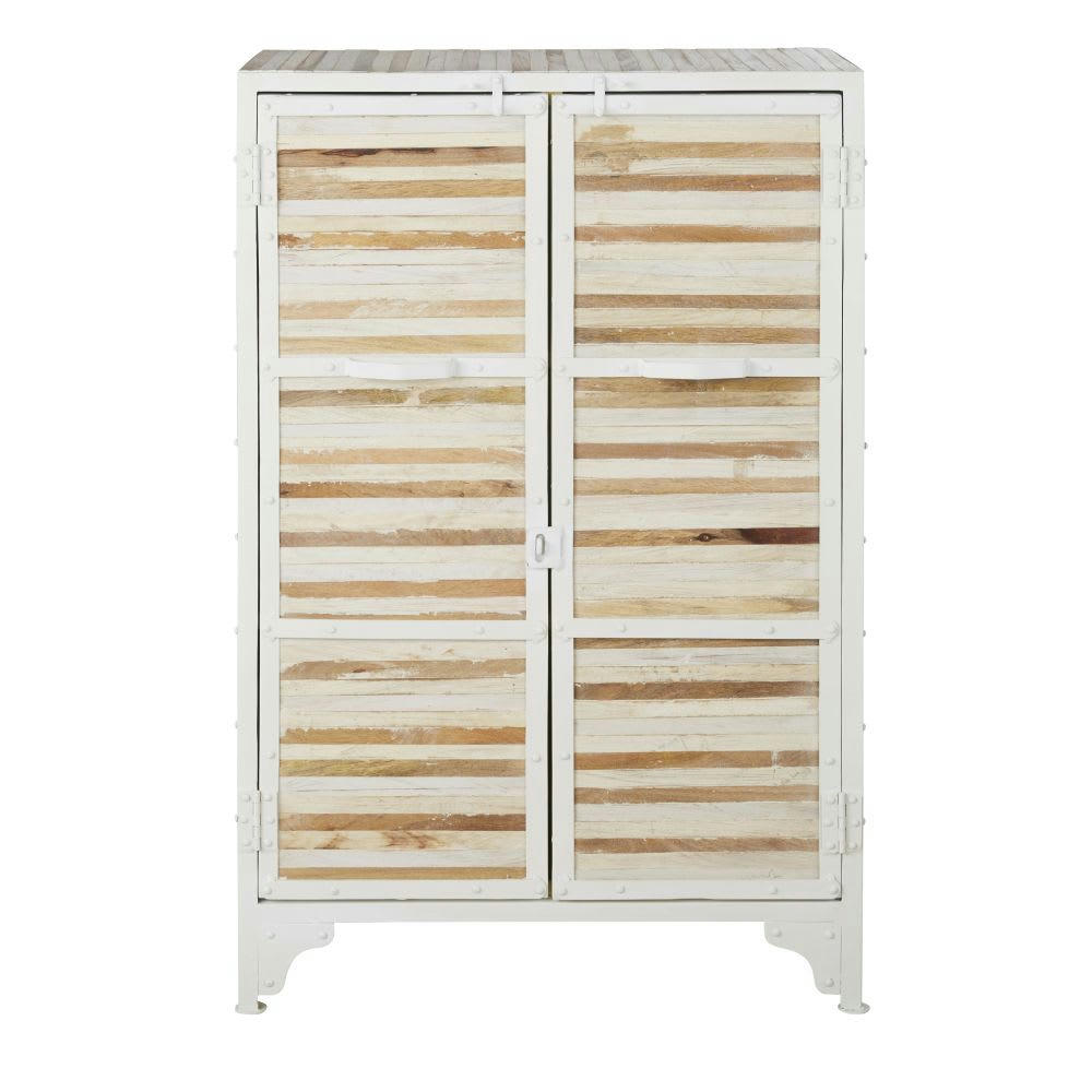 Mistral - Cabinet de rangement en métal blanc L 75 cm
