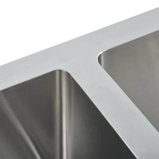 NNEVL Handmade Kitchen Sink with Overflow Hole Stainless Steel