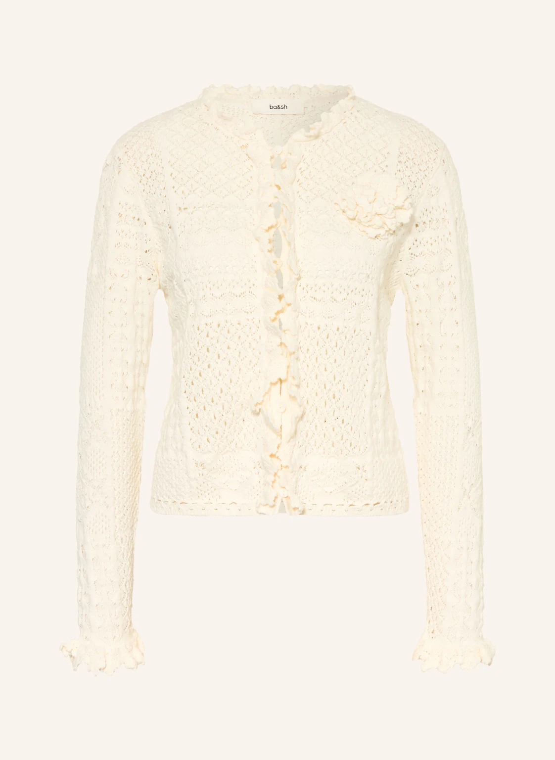 ba&sh Strickjacke SORIA mit Rüschen