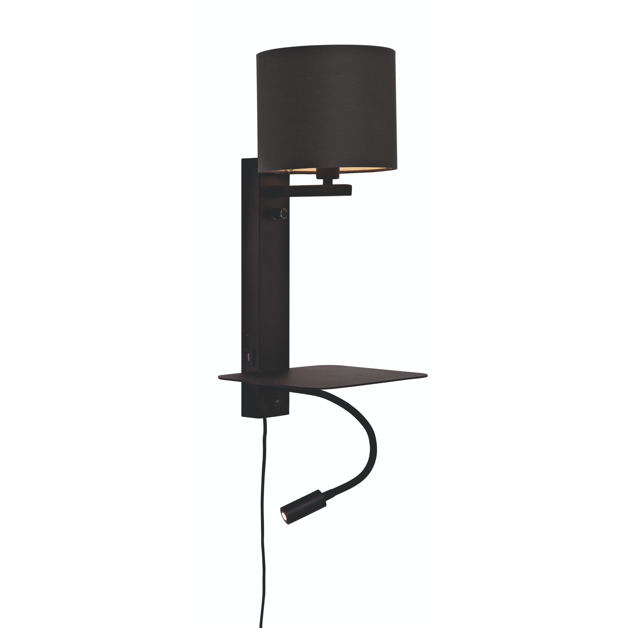 it's about RoMi wandlamp Florence - zwart - 24x22x52cm