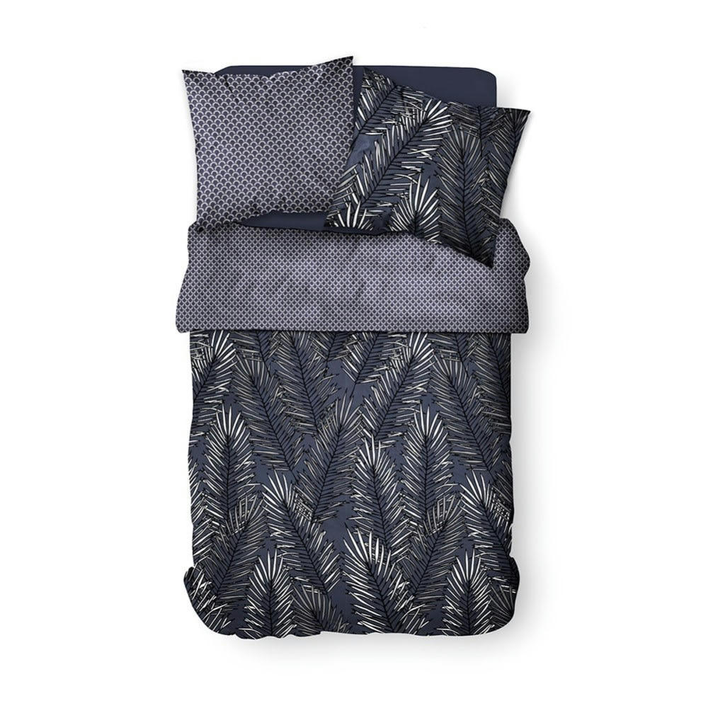 SUNSHINE BLEUPALM - Housse de couette 260x240 + 2 taies