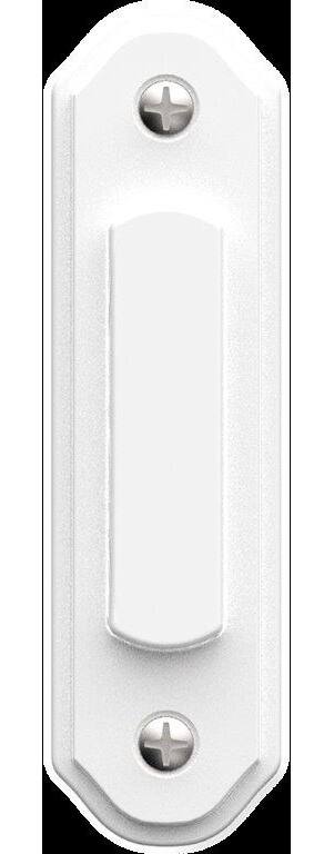 HeathZenith Wired Lighted Metal Push Doorbell Chime Button, White