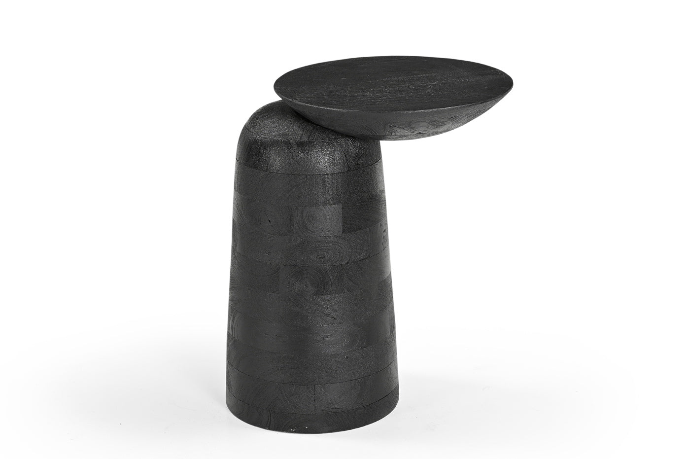 Giga Meubel Bijzettafel Ebbe - Zwart - Mangohout - 43x34cm
