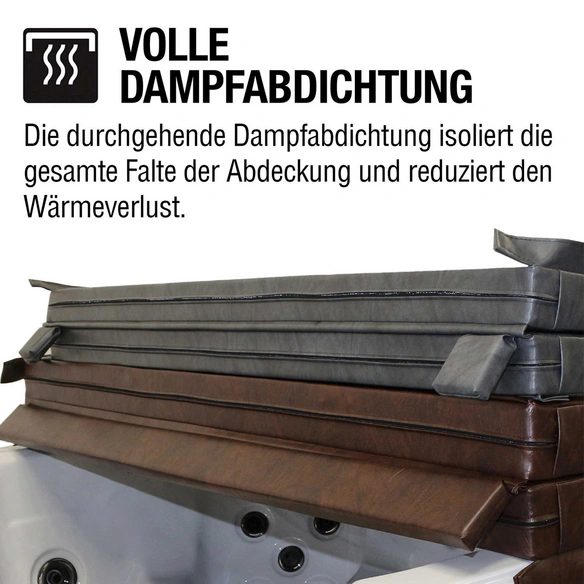 Whirlpoolabdeckung, achteckig, schwarz, Ersatzabdeckung für Muskoka Whirlpool
