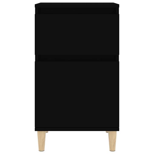 NNEVL Bedside Cabinets 2 pcs Black 40x35x70 cm