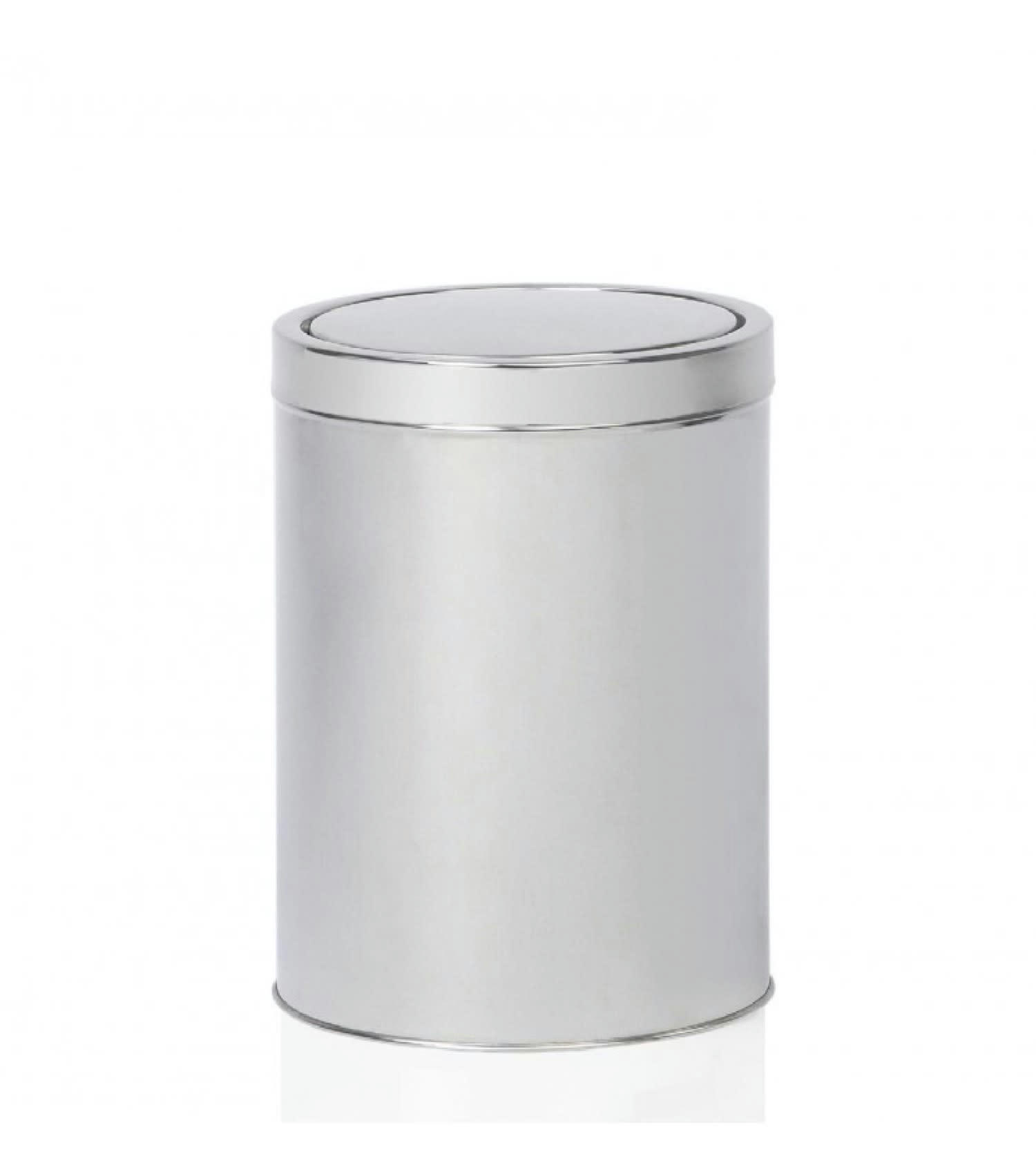 BRILLANT - Poubelle de salle de bain ronde inox brillant