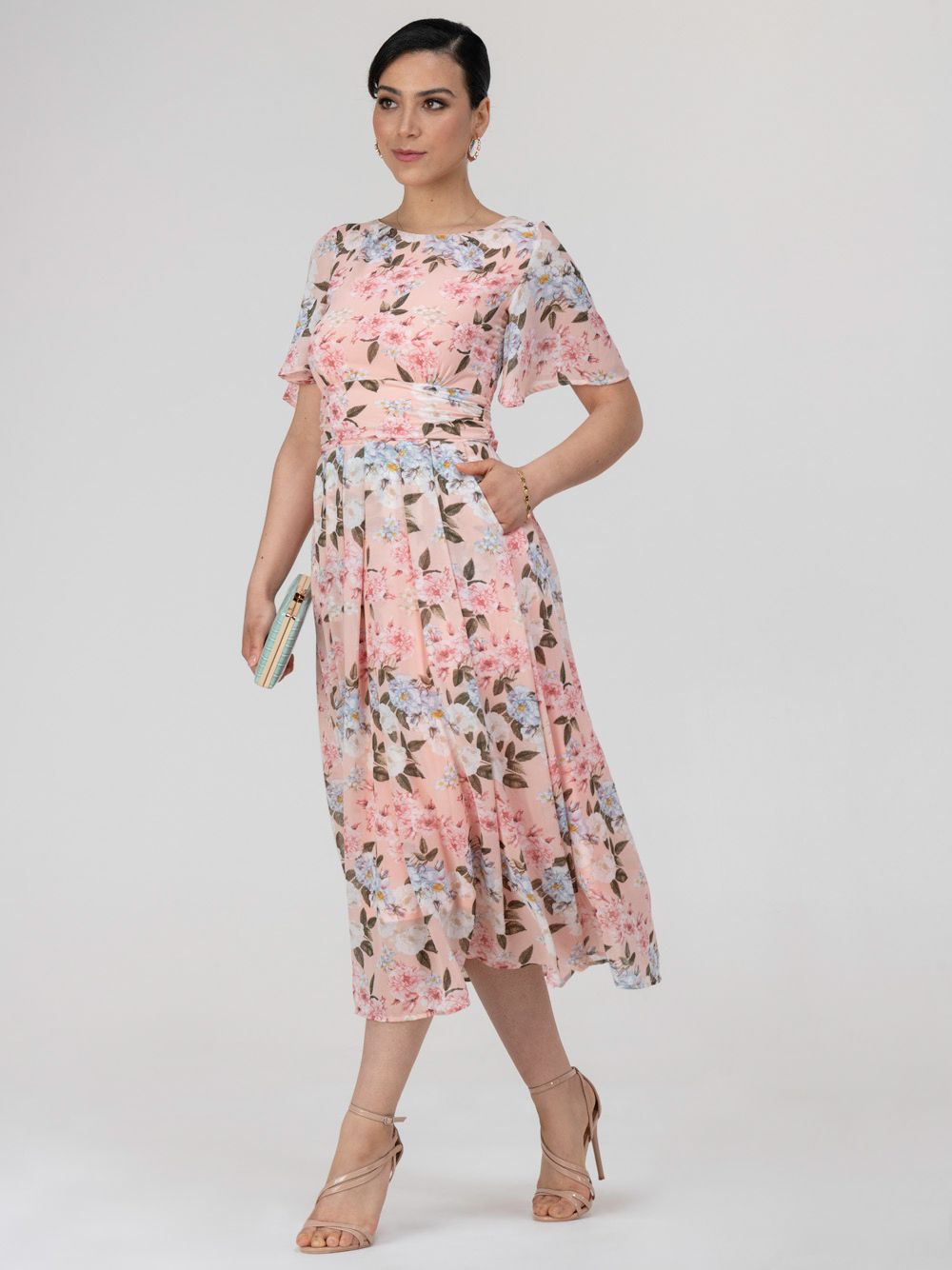 Jolie Moi Mabilie Chiffon Maxi Dress