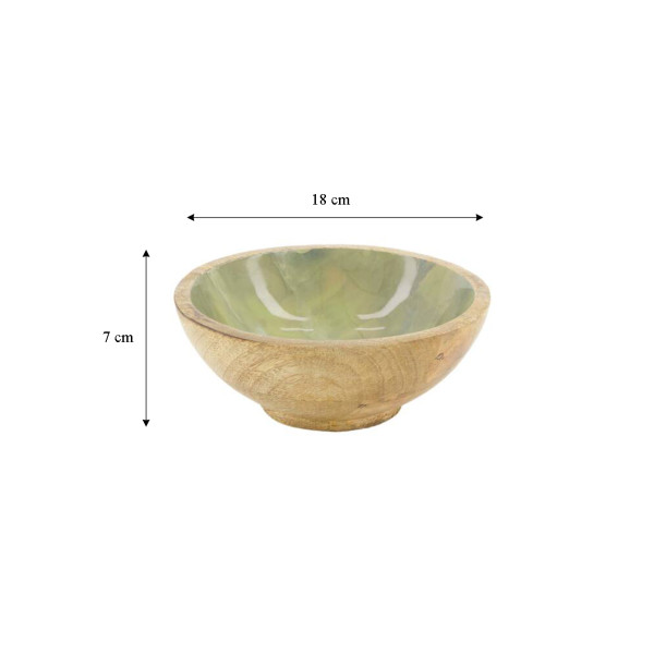Miska Mango 18cm z Zielonym Akcentem - Stylowa