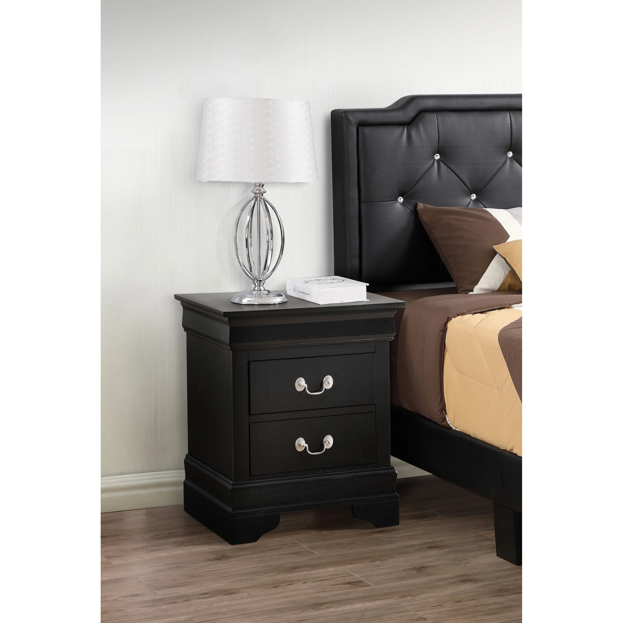 Lewis 2-drawer Wood Nightstand