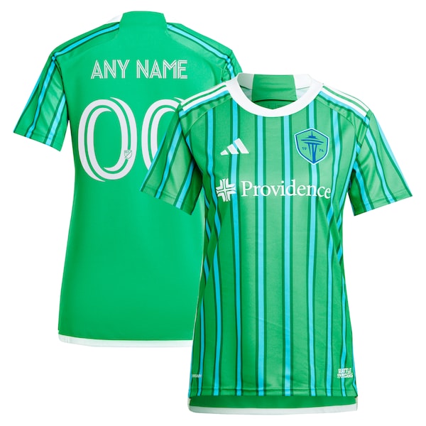 Seattle Sounders FC adidas Women's 2024 The Anniversary Kit Replica Custom Jersey – Green