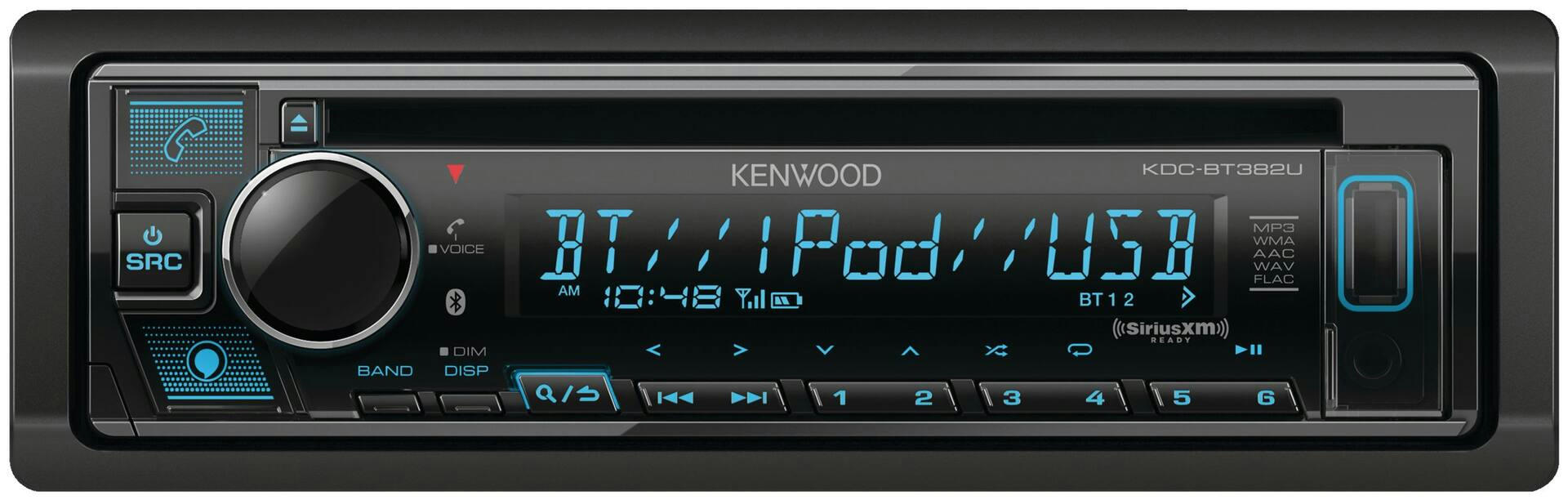 KENWOOD KDC-BT382U CD Car Entertainment Receiver with Bluetooth & Colour Display