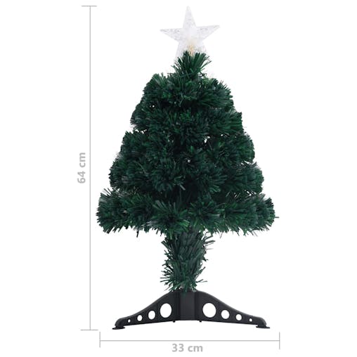 NNEVL Artificial Christmas Tree with Stand/LED 64 cm Fibre Optic