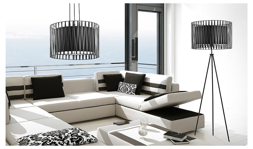 Lampa wisząca Harmony 3-punktowa metalowa czarna