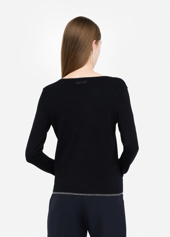Cardigan con dettagli in lurex&reg;